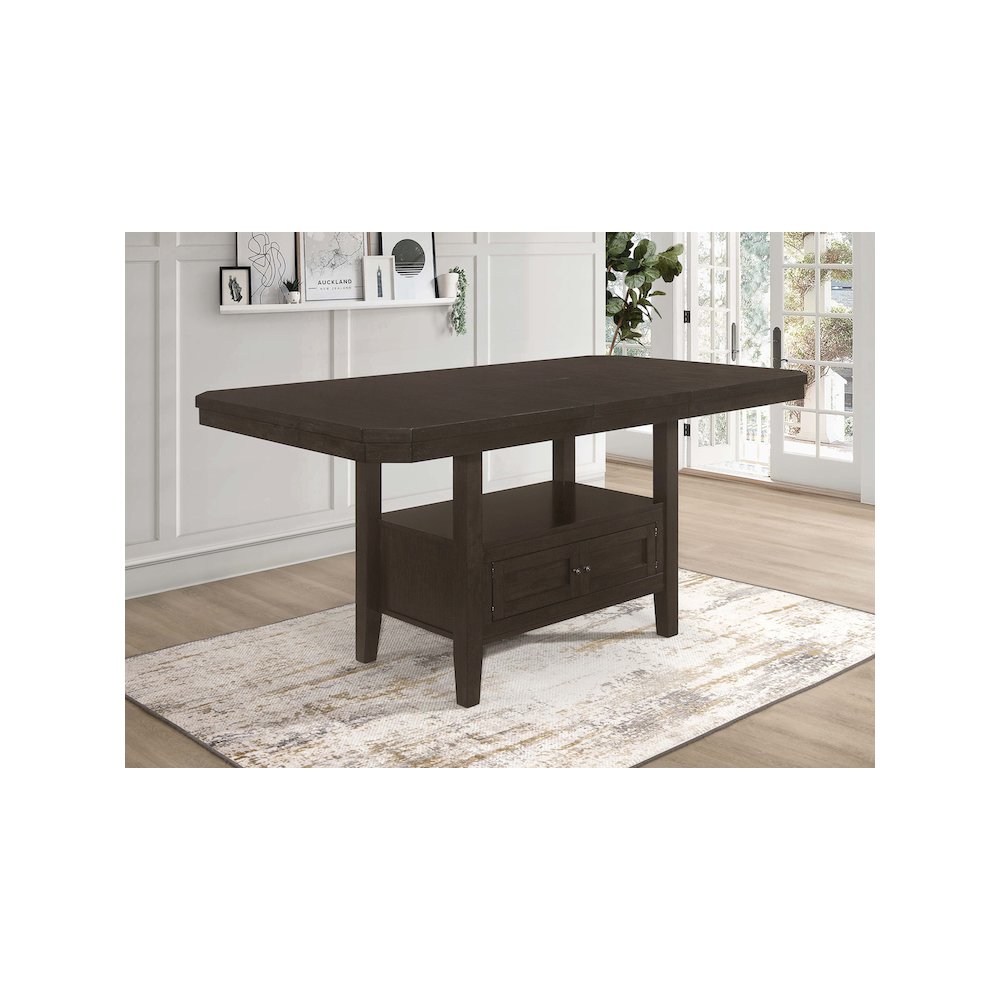 Prentiss 78-inch Extension Counter Dining Table Cappuccino. Picture 5