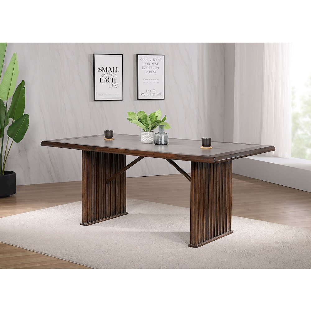Sherwood 72-inch Rectangular Dining Table Brown. Picture 2