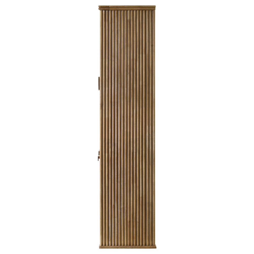 Adina 77-inch Tall Display Cabinet Distressed Light Brown. Picture 7