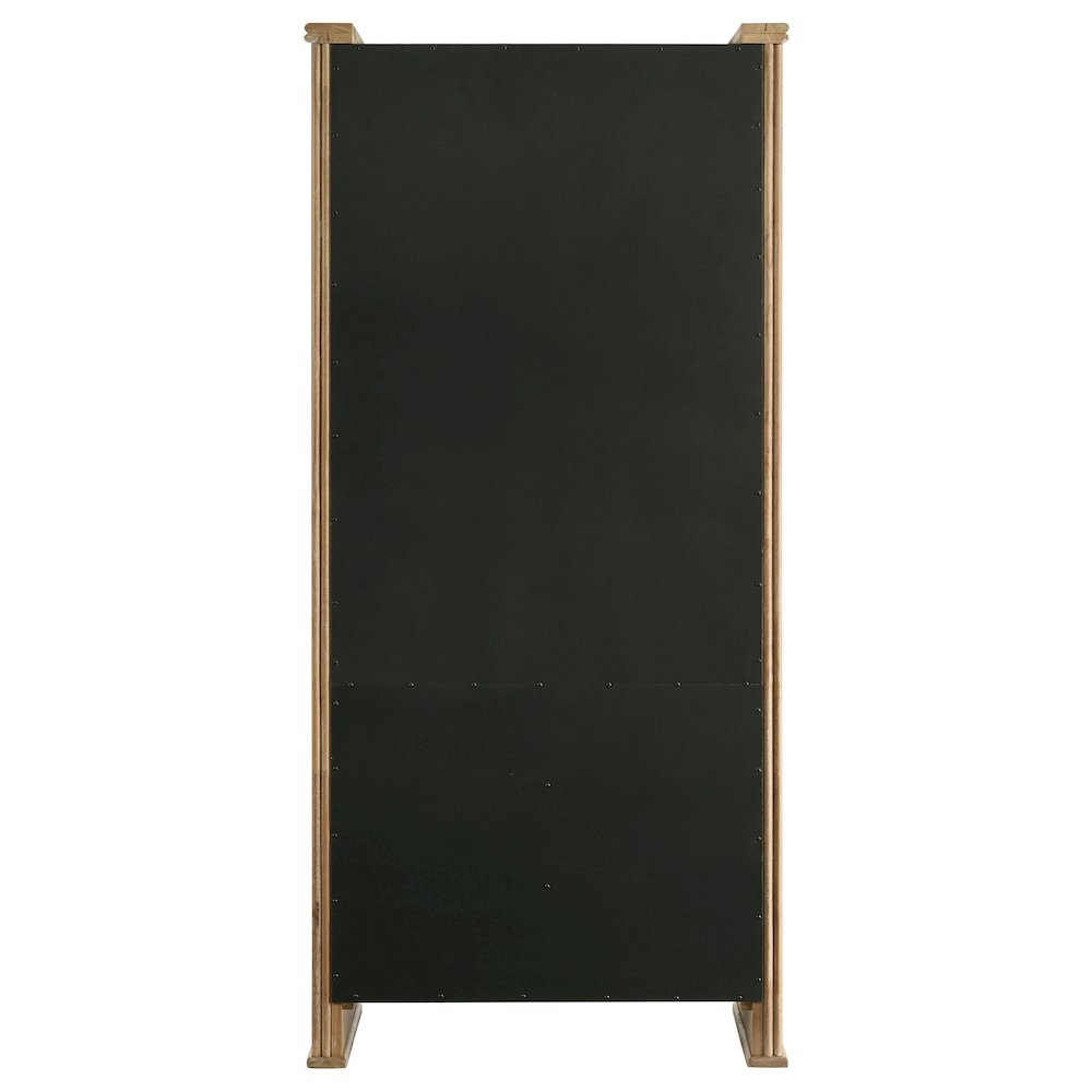 Adina 77-inch Tall Display Cabinet Distressed Light Brown. Picture 9