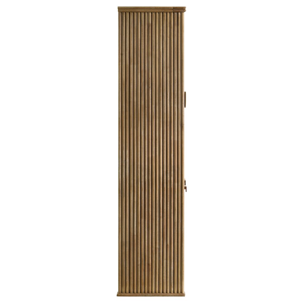 Adina 77-inch Tall Display Cabinet Distressed Light Brown. Picture 11