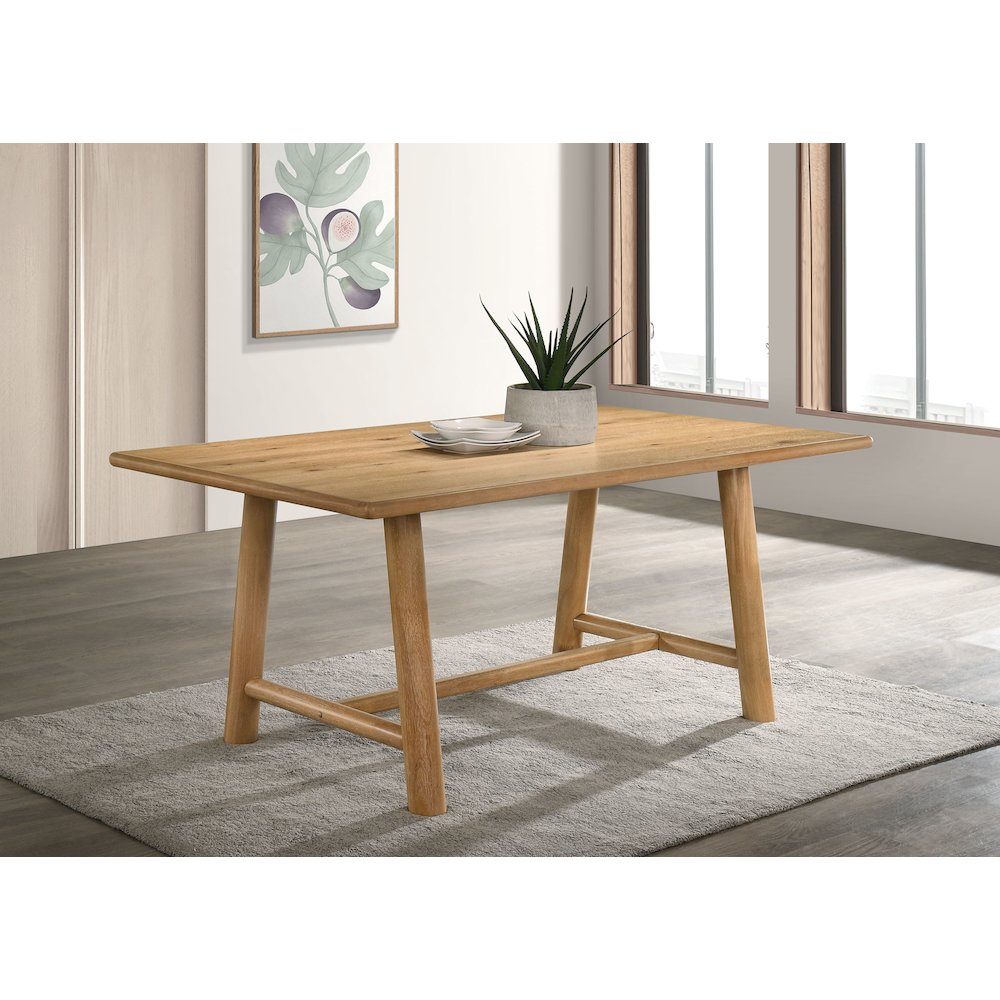 Duncan 71-inch Rectangular Wood Dining Room Table Washed Oak. Picture 2