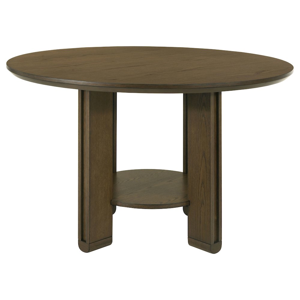 Ottowa 5-piece Round Wood Dining Room Table Set Brown. Picture 4