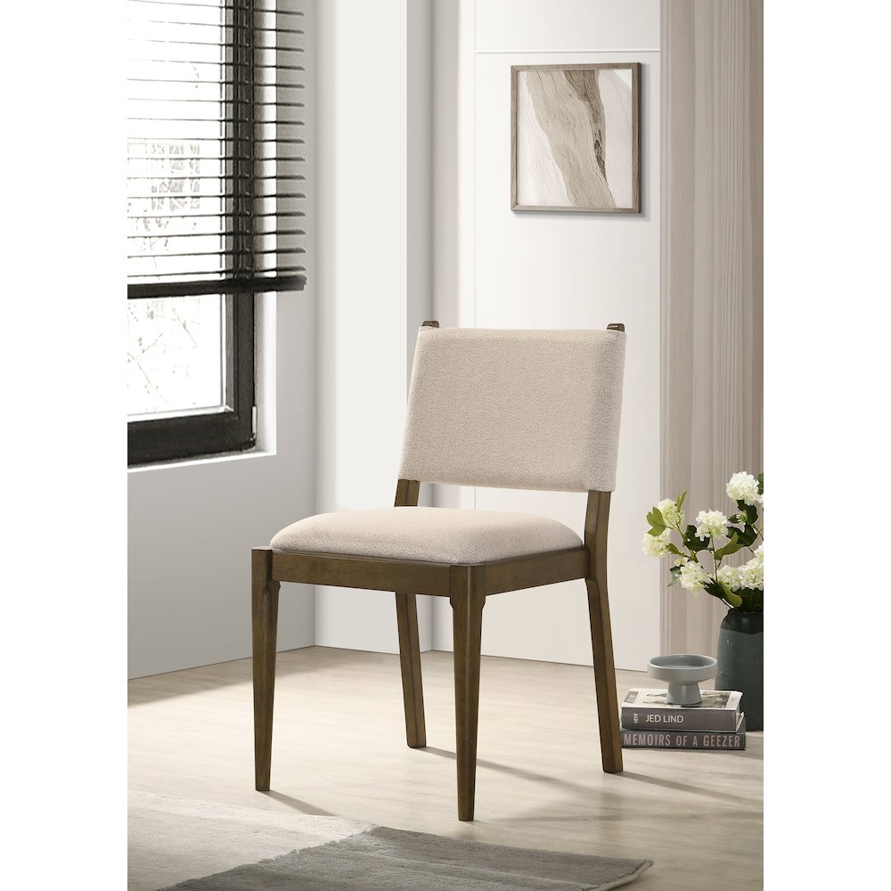 Ottowa Upholstered Dining Side Chair Brown (Set of 2). Picture 2