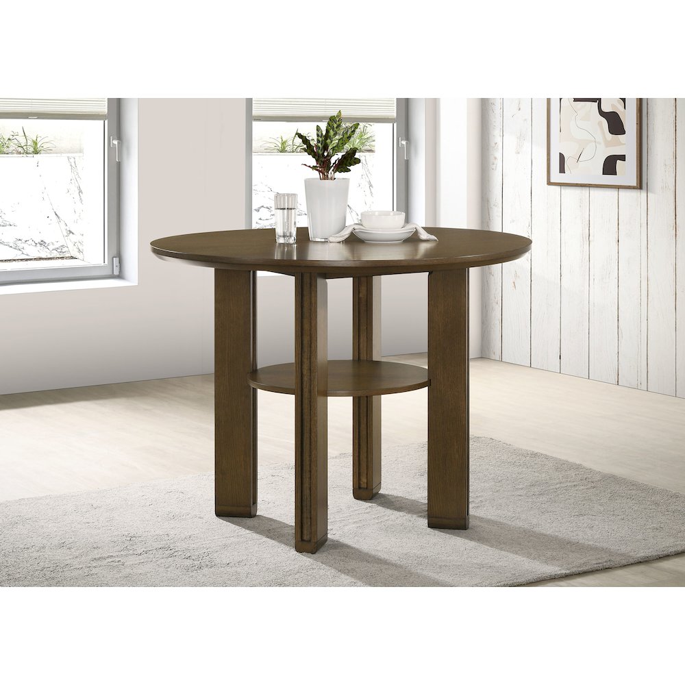 Ottowa 47-inch Round Counter Height Dining Table Brown. Picture 2