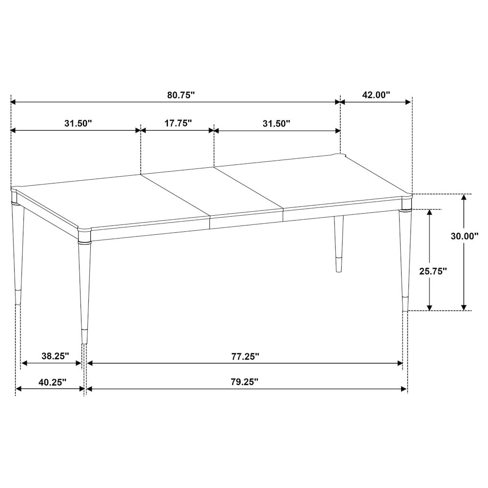 Reseda 81-inch Extension Leaf Dining Table Ash Brown. Picture 13