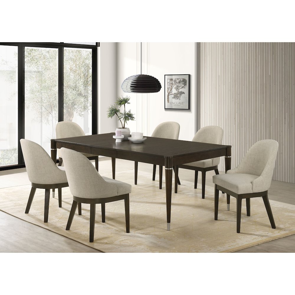 Reseda 7-piece Rectangular Dining Set Ash Brown. Picture 1