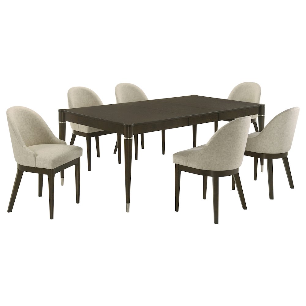 Reseda 7-piece Rectangular Dining Set Ash Brown. Picture 2