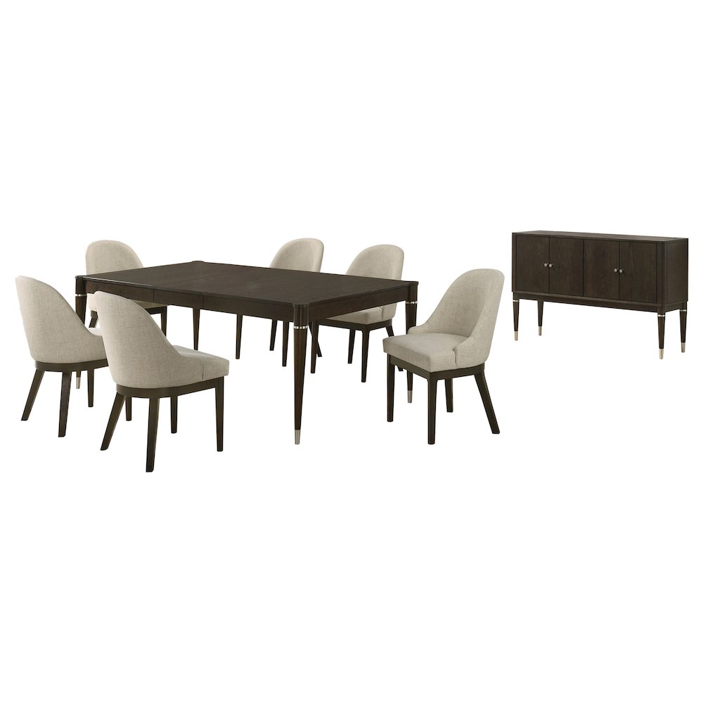 Reseda 8-piece Dining Set With Sideboard Ash Brown. Picture 2