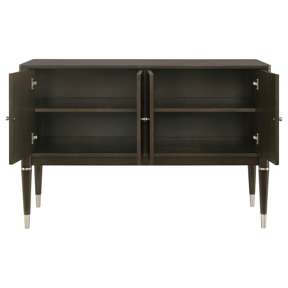 Reseda 4-door Dining Sideboard Server with Shelves Ash Brown. Picture 4