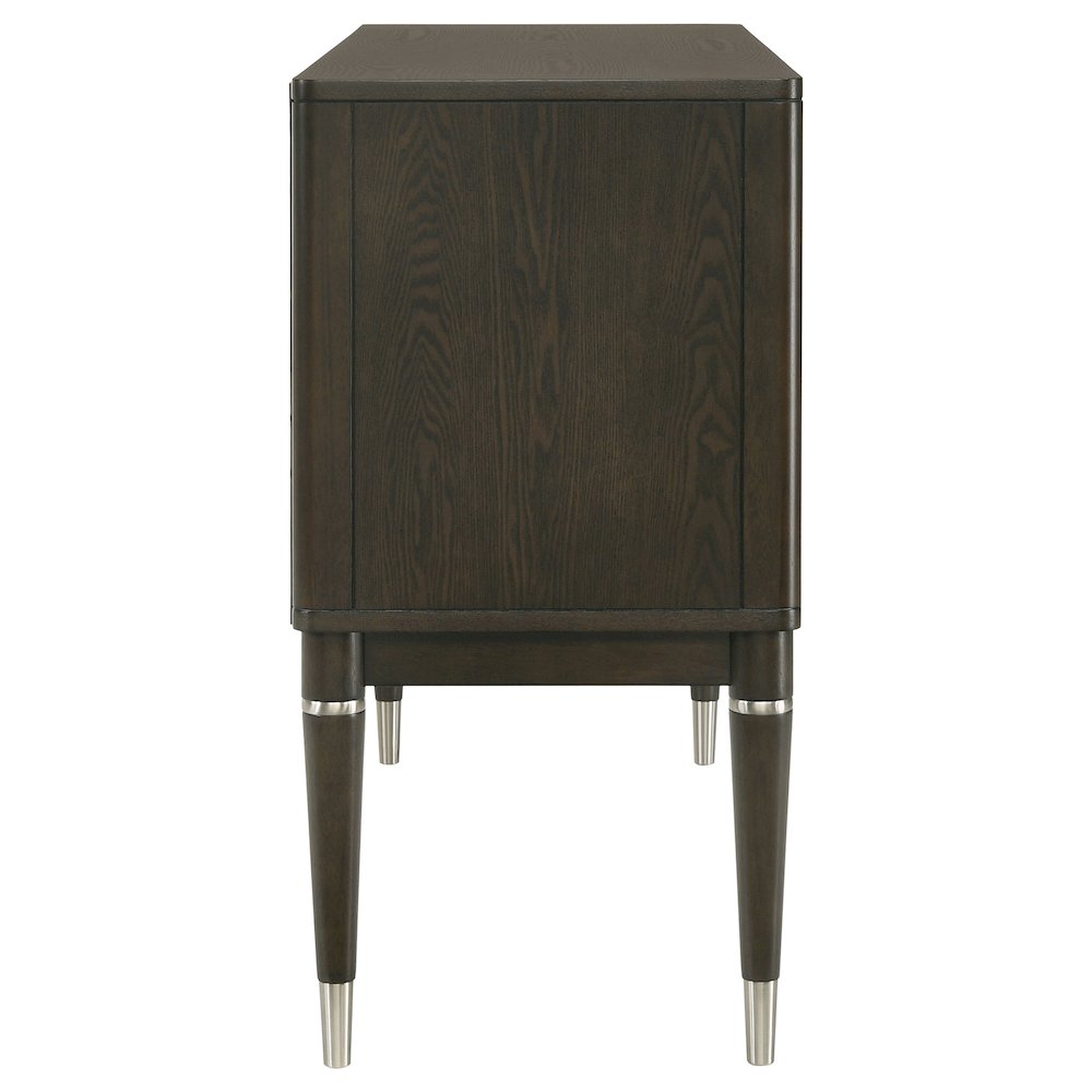Reseda 4-door Dining Sideboard Server with Shelves Ash Brown. Picture 6