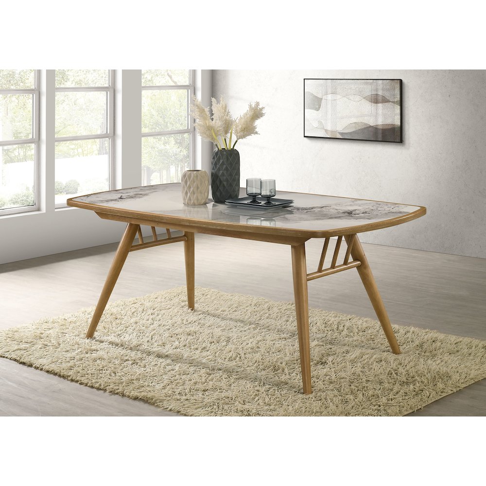 Croyden 73-inch Rectangular Dining Table Weathered Natural. Picture 2