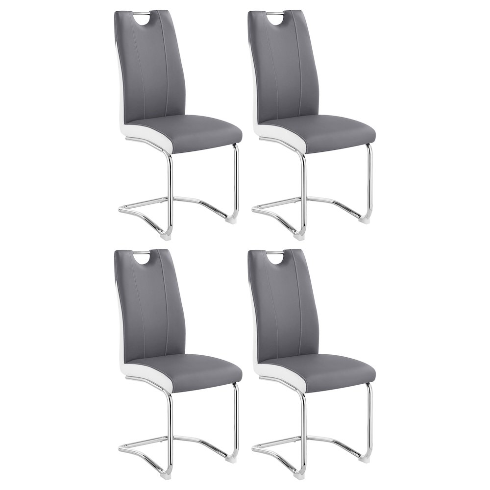 Brooklyn Upholstered Dining Side Chair Grey (Set of 4). Picture 1