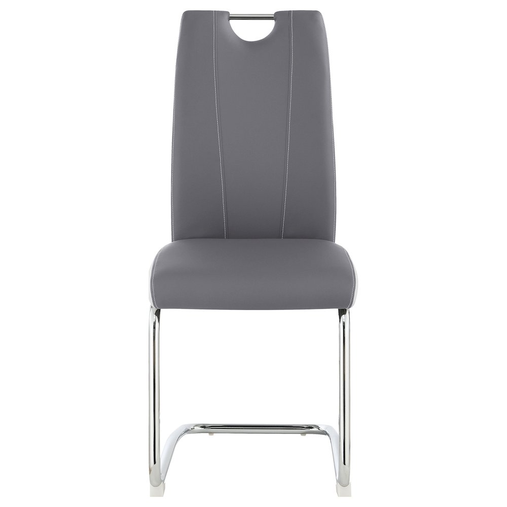 Brooklyn Upholstered Dining Side Chair Grey (Set of 4). Picture 4
