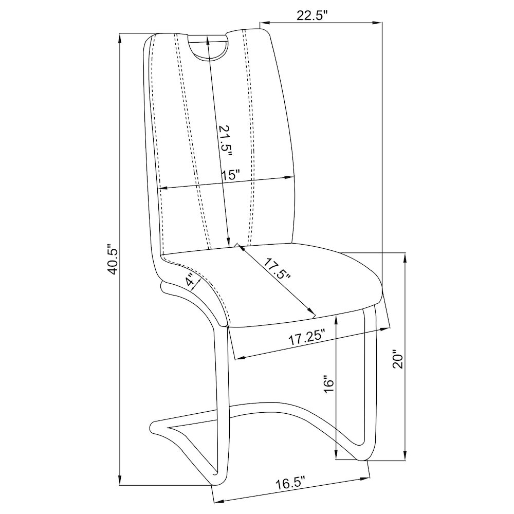 Brooklyn Upholstered Dining Side Chair Grey (Set of 4). Picture 15