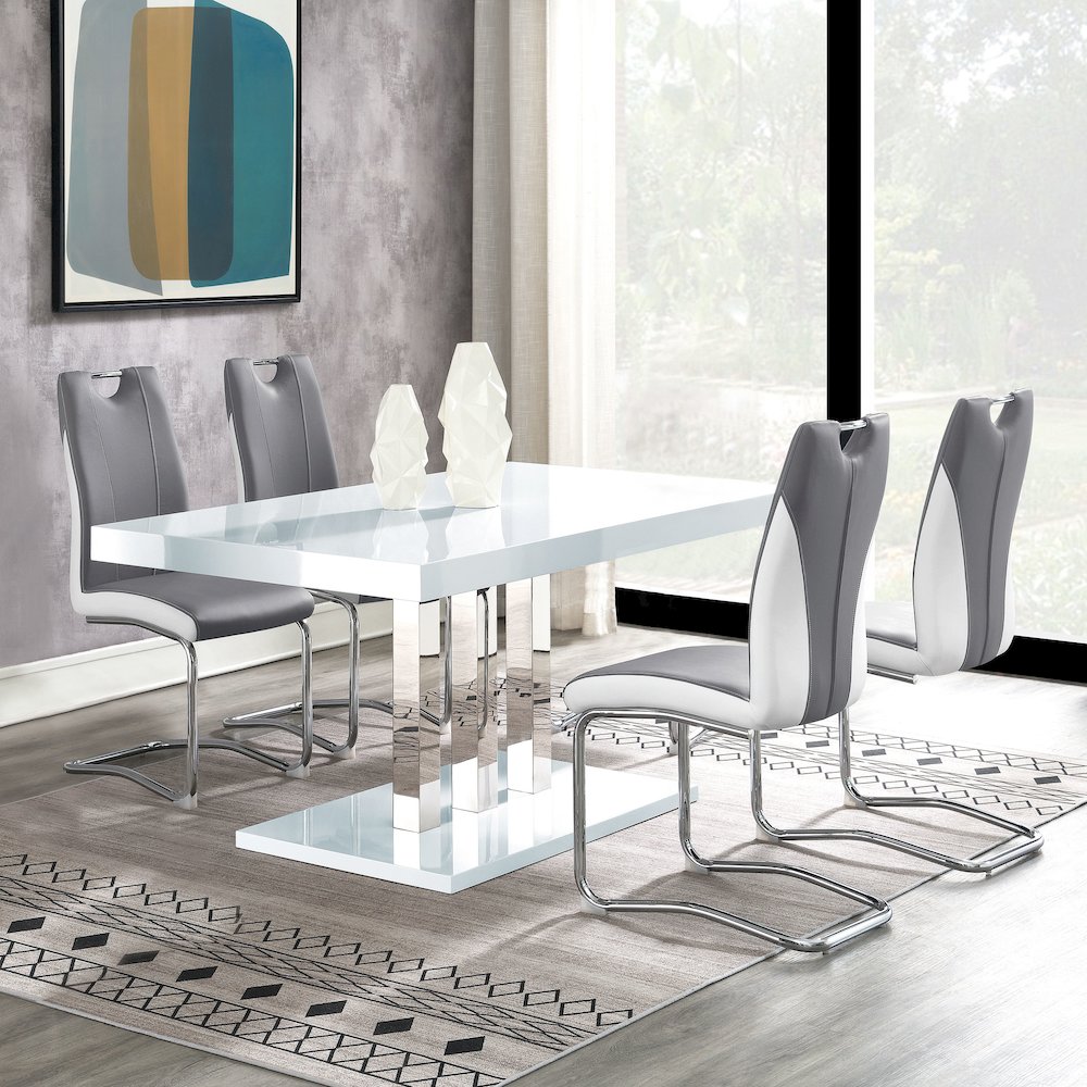 Brooklyn Upholstered Dining Side Chair Grey (Set of 4). Picture 13