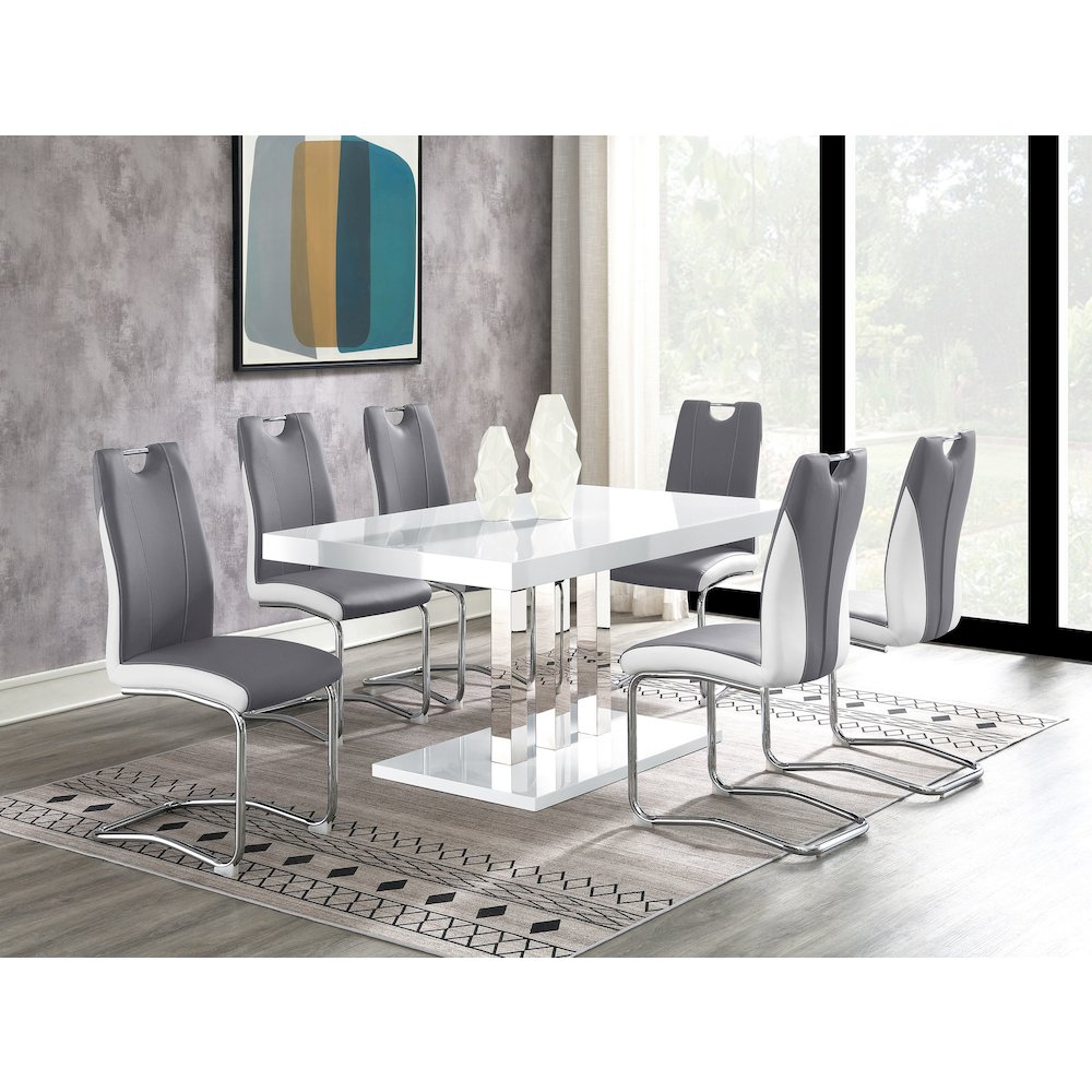Brooklyn Upholstered Dining Side Chair Grey (Set of 4). Picture 14