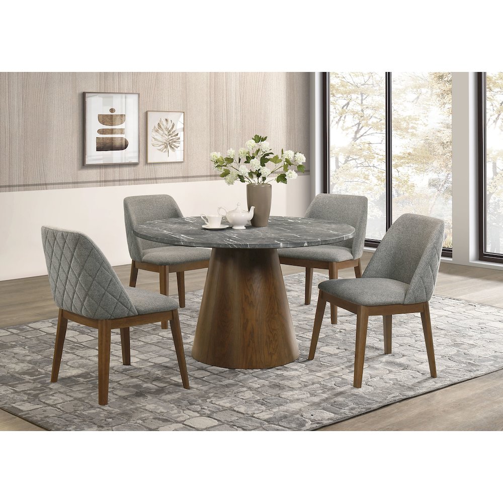 Franklin Upholstered Dining Side Chair Grey (Set of 2). Picture 12