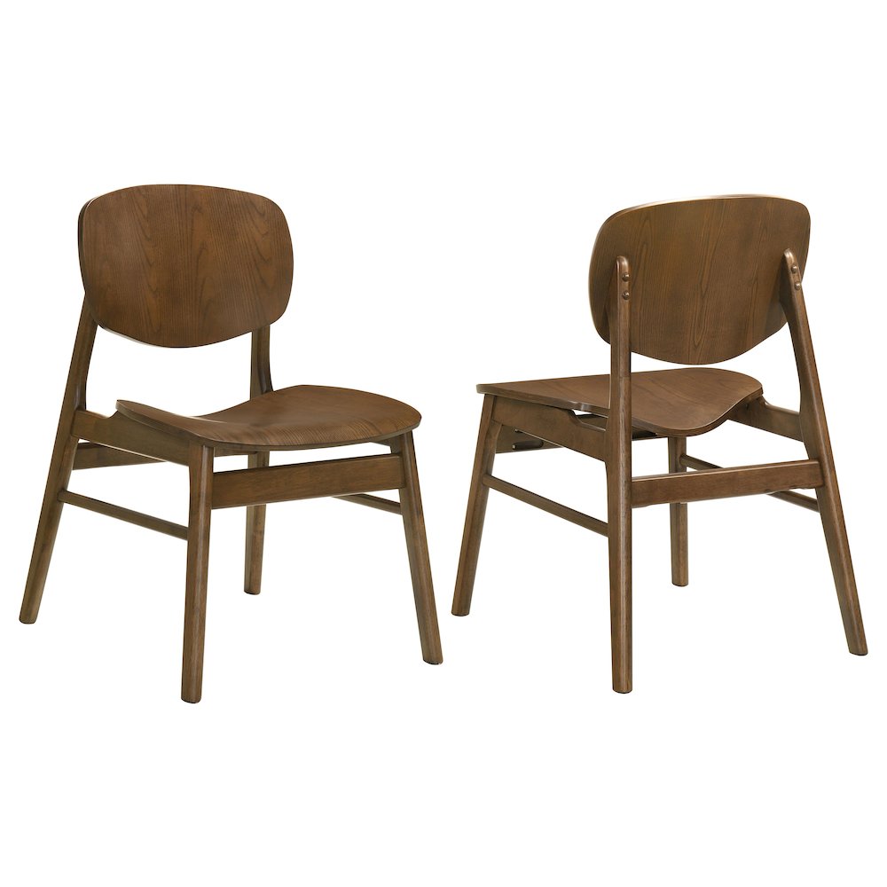 Benford Dining Side Chair Wood Seat Dark Brown (Set of 2). Picture 1