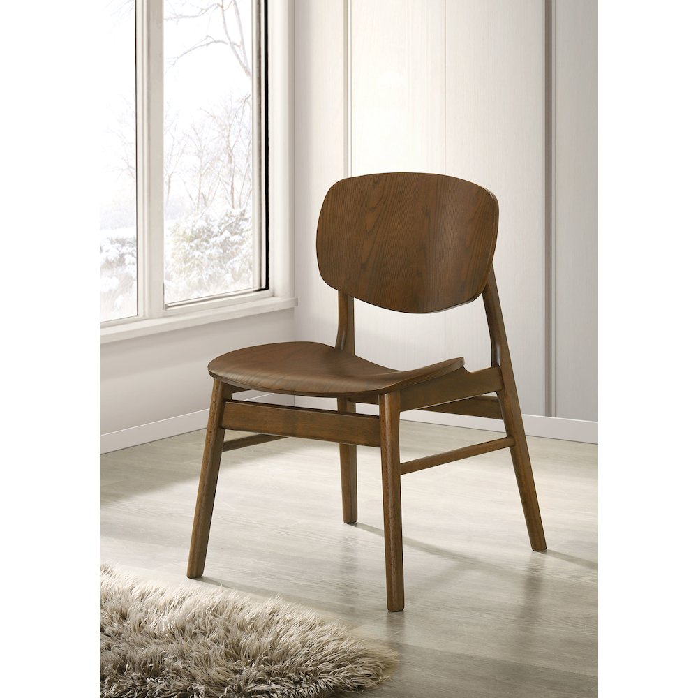 Benford Dining Side Chair Wood Seat Dark Brown (Set of 2). Picture 2