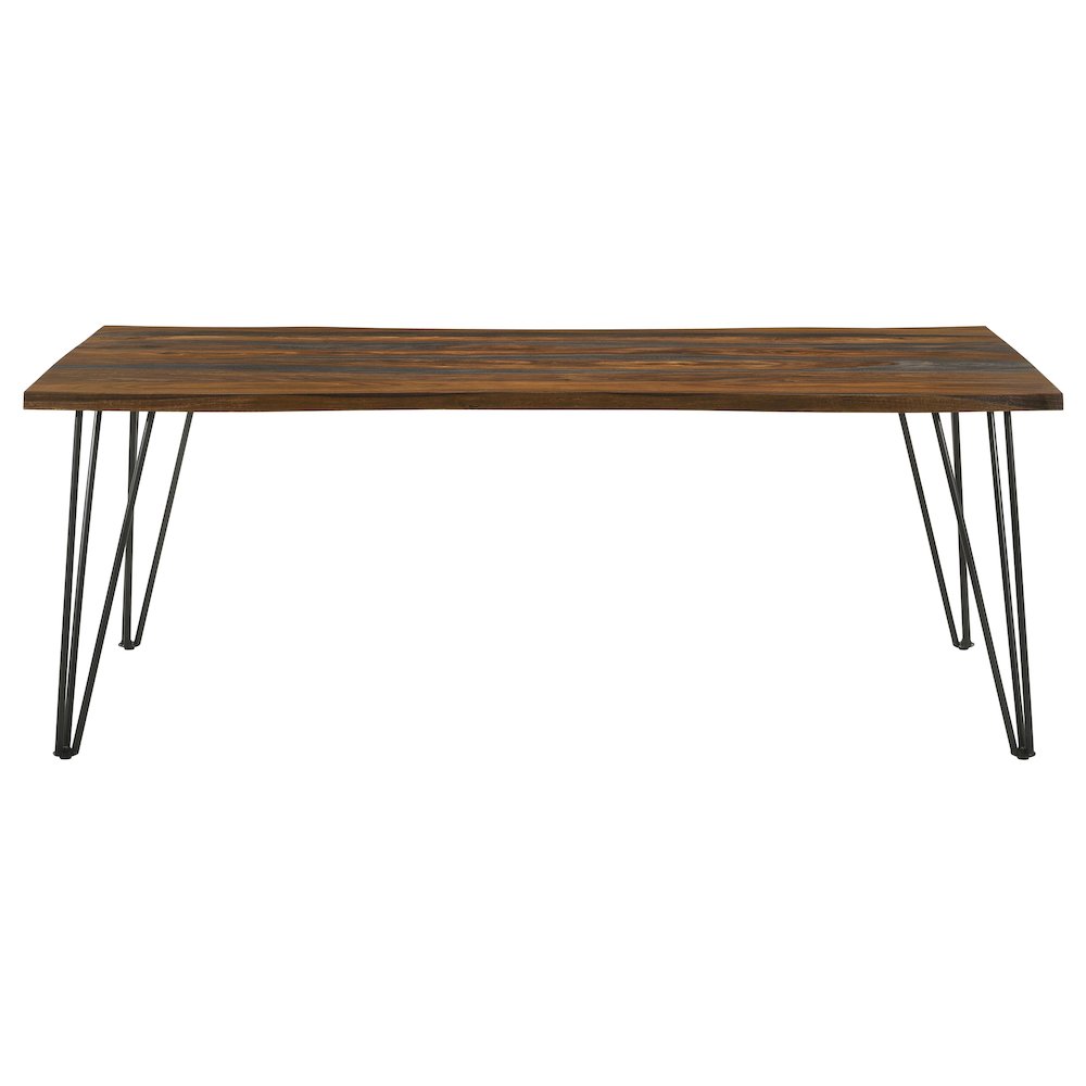 Neve 80-inch Live Edge Dining Table Grey Sheesham. Picture 3