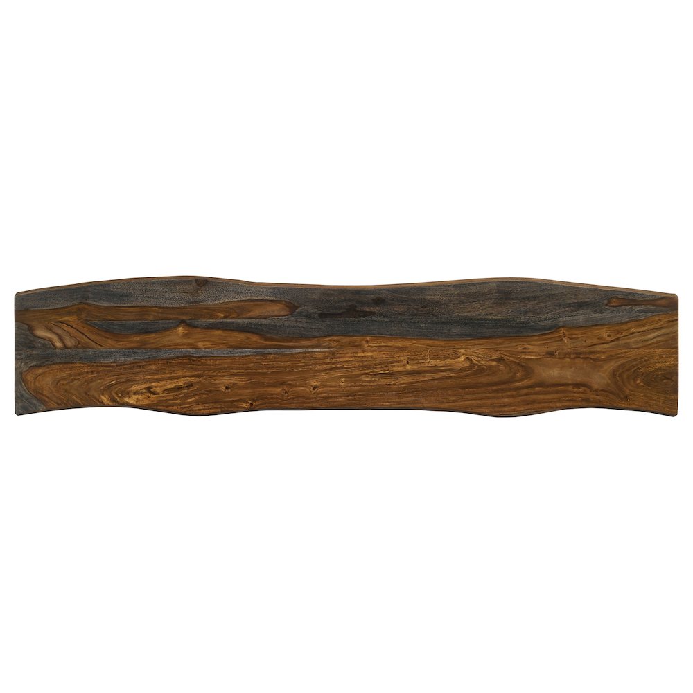 Neve Live Edge Wood Dining Bench Hairpin Legs Grey Sheesham. Picture 9
