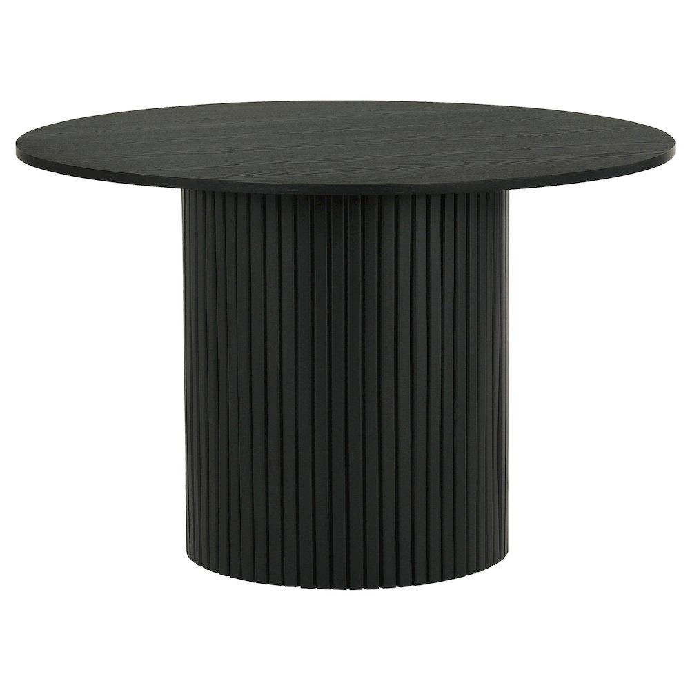 Hamlyn 43-inch Round Wood Dining Room Table Black. Picture 1