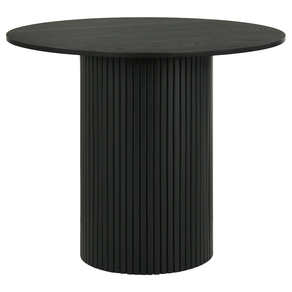 Hamlyn 43-inch Round Wood Counter Height Dining Table Black. Picture 1