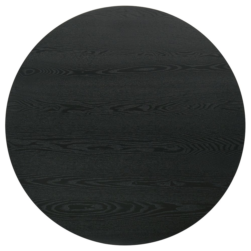 Hamlyn 43-inch Round Wood Counter Height Dining Table Black. Picture 3