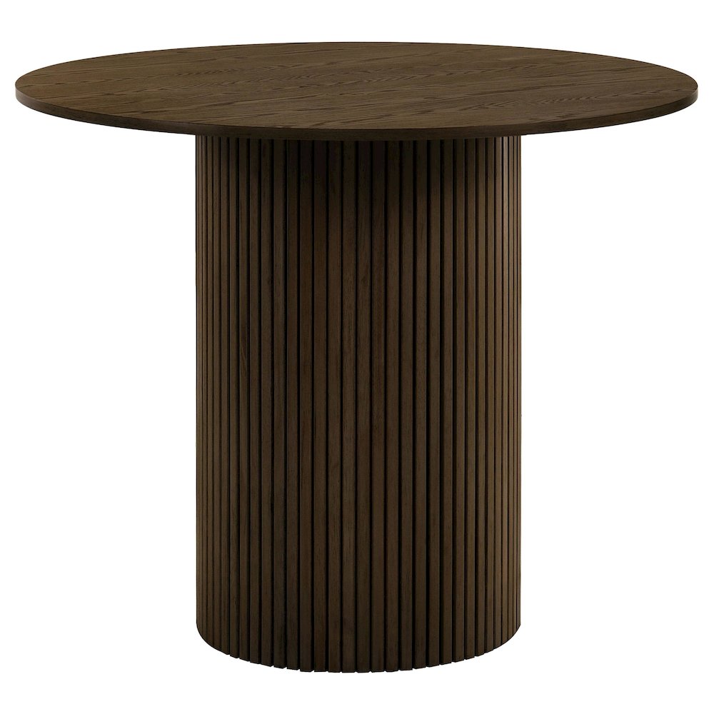 Hamlyn 43-inch Round Wood Counter Height Dining Table Walnut. Picture 1
