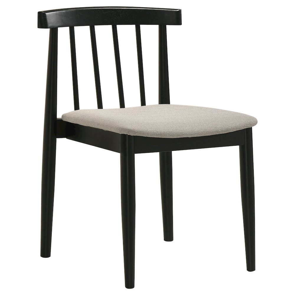 Cullen Dining Side Chair Upholstered Seat Black (Set of 2). Picture 1