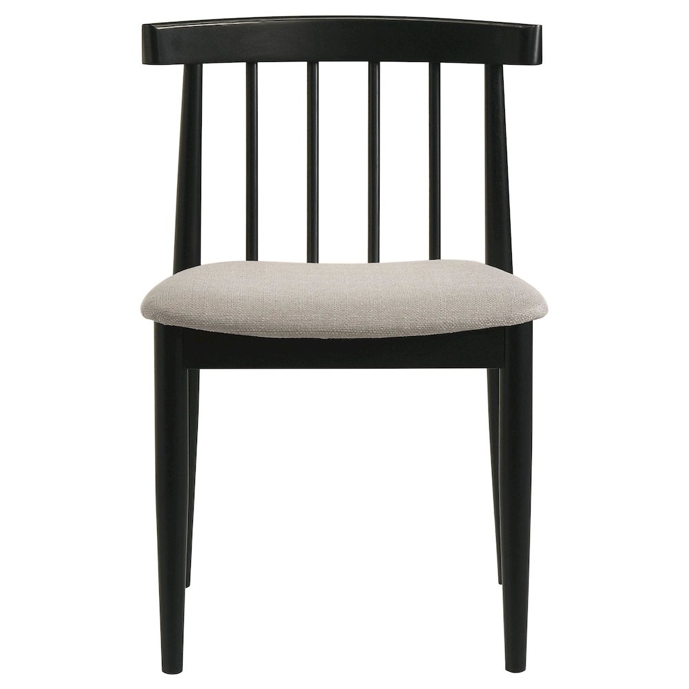 Cullen Dining Side Chair Upholstered Seat Black (Set of 2). Picture 2