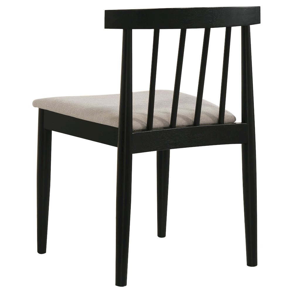 Cullen Dining Side Chair Upholstered Seat Black (Set of 2). Picture 6