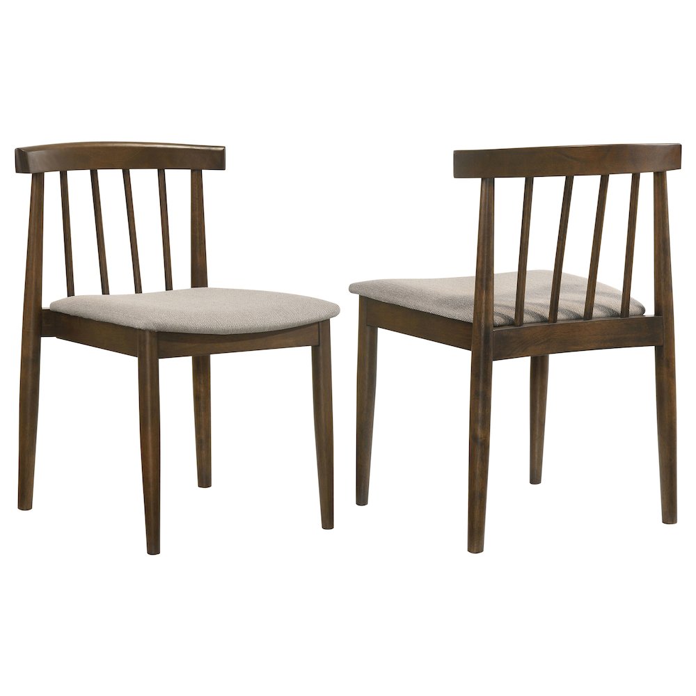 Cullen Dining Side Chair Upholstered Seat Dark Walnut (Set of 2). Picture 1