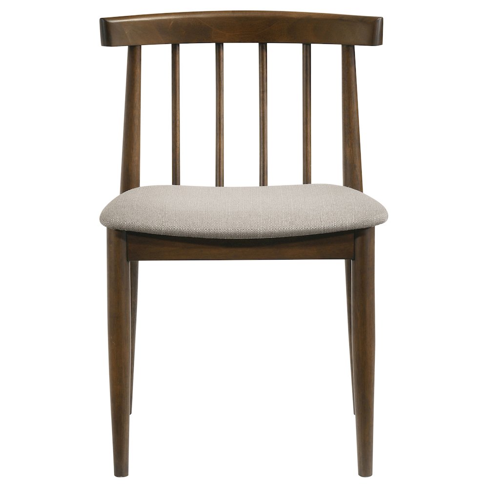 Cullen Dining Side Chair Upholstered Seat Dark Walnut (Set of 2). Picture 4