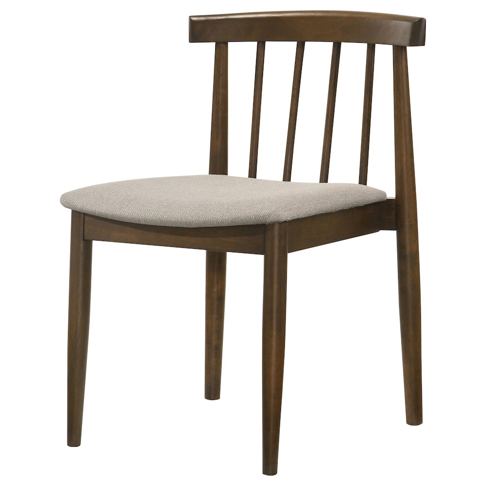 Cullen Dining Side Chair Upholstered Seat Dark Walnut (Set of 2). Picture 5