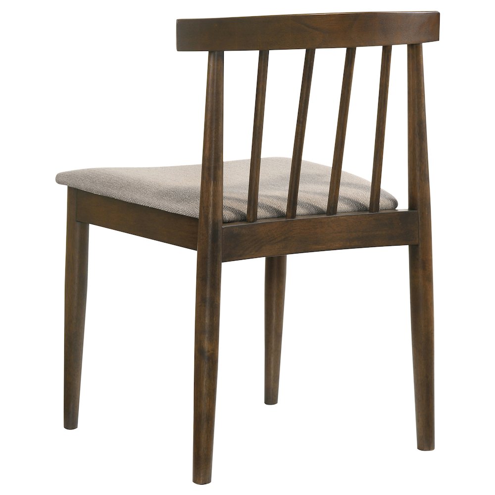 Cullen Dining Side Chair Upholstered Seat Dark Walnut (Set of 2). Picture 7