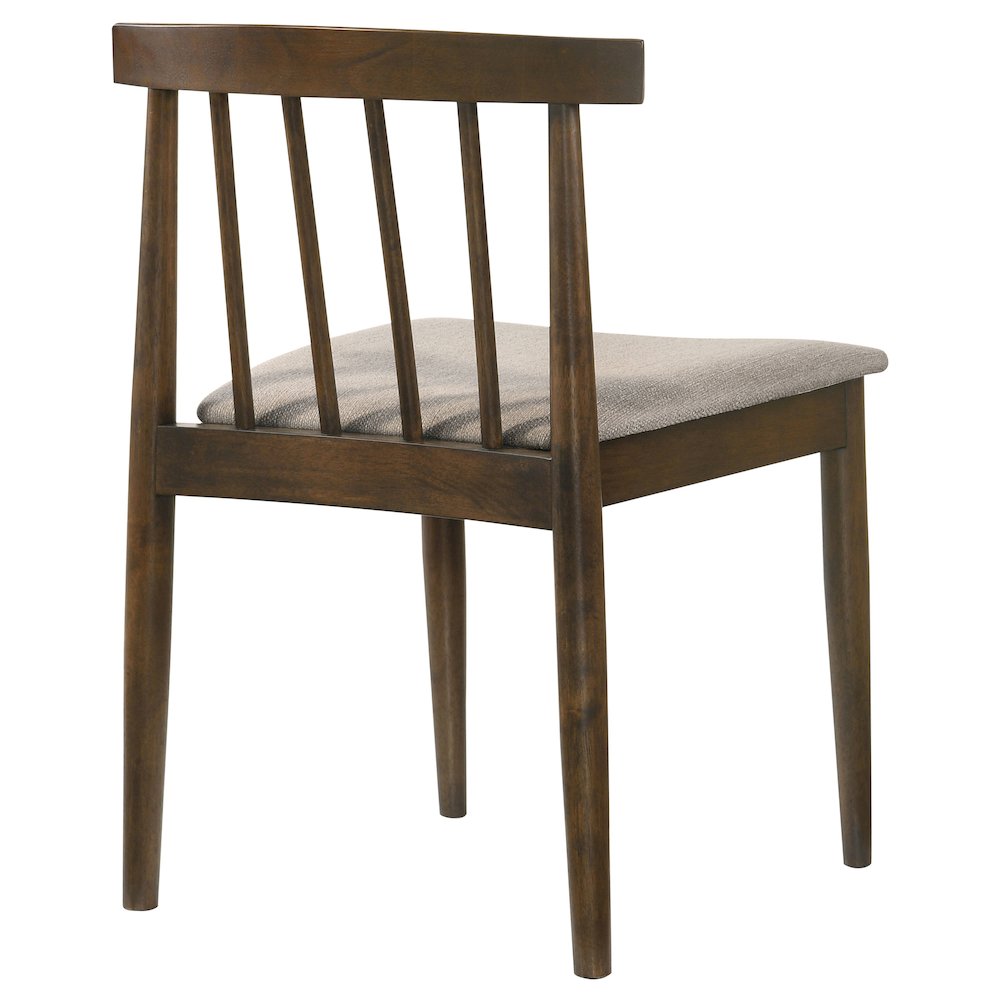 Cullen Dining Side Chair Upholstered Seat Dark Walnut (Set of 2). Picture 8