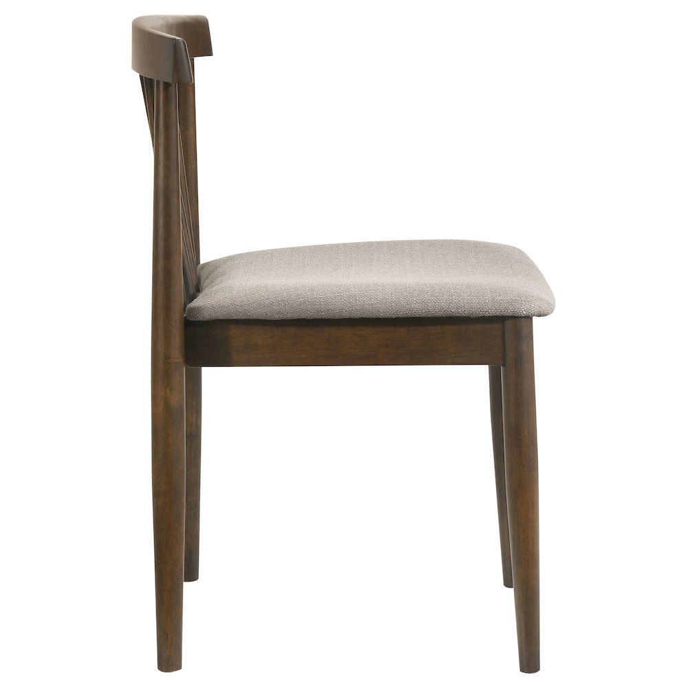 Cullen Dining Side Chair Upholstered Seat Dark Walnut (Set of 2). Picture 9