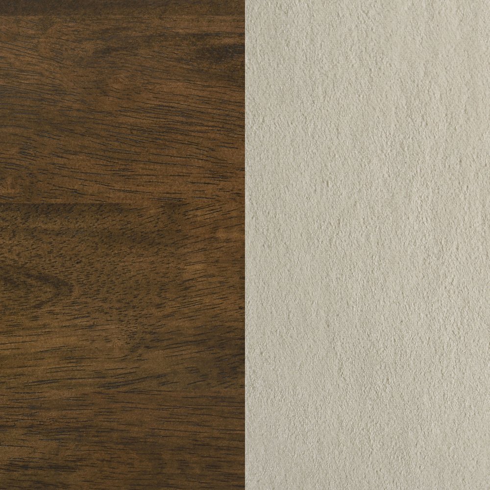 Redbridge Velvet Upholstered Side Chair Cream and Walnut (Set of 2). Picture 11
