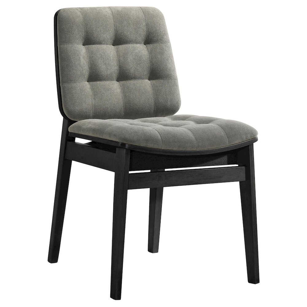 Redbridge Velvet Upholstered Side Chair Grey and Black (Set of 2). Picture 1