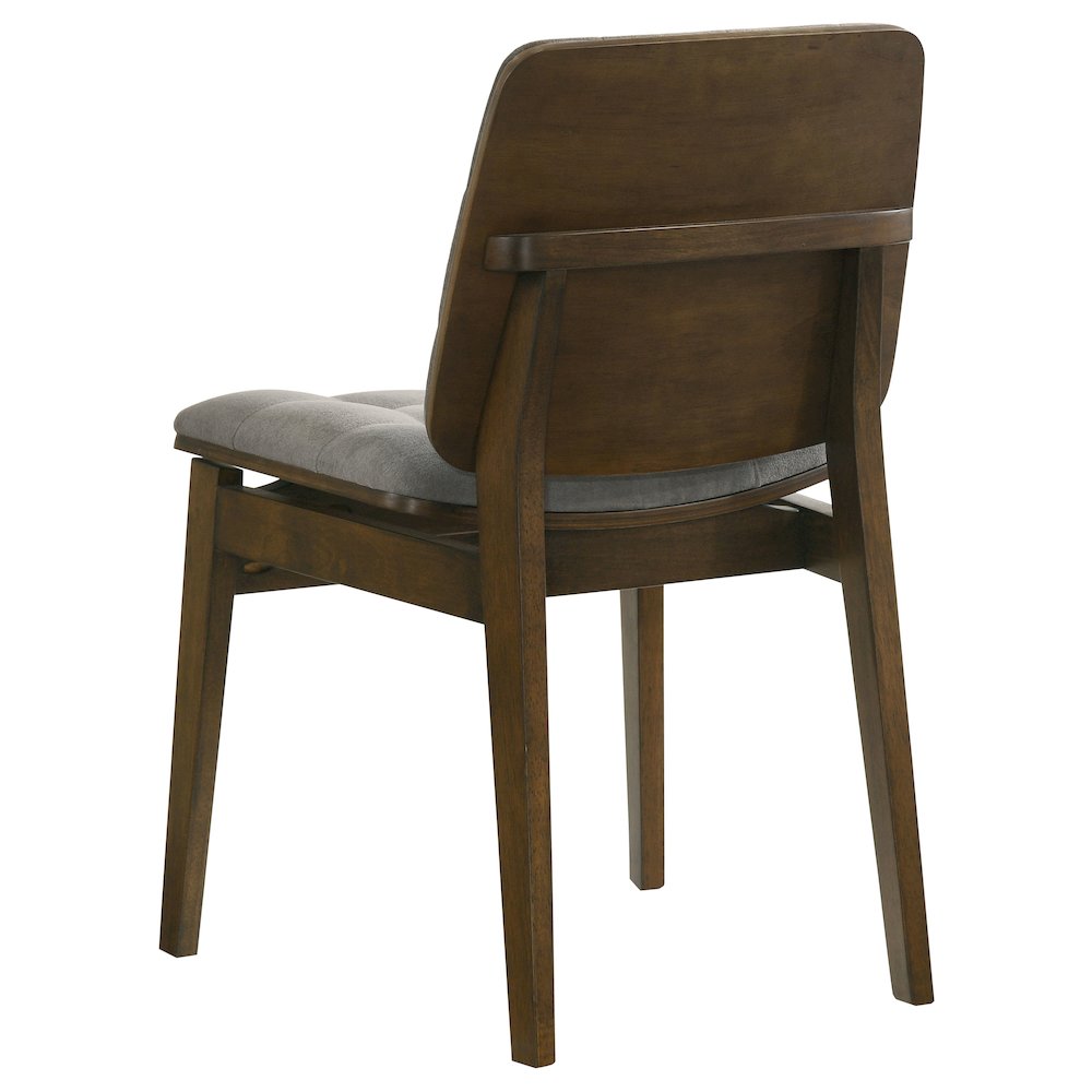 Redbridge Velvet Upholstered Side Chair Grey and Walnut (Set of 2). Picture 7