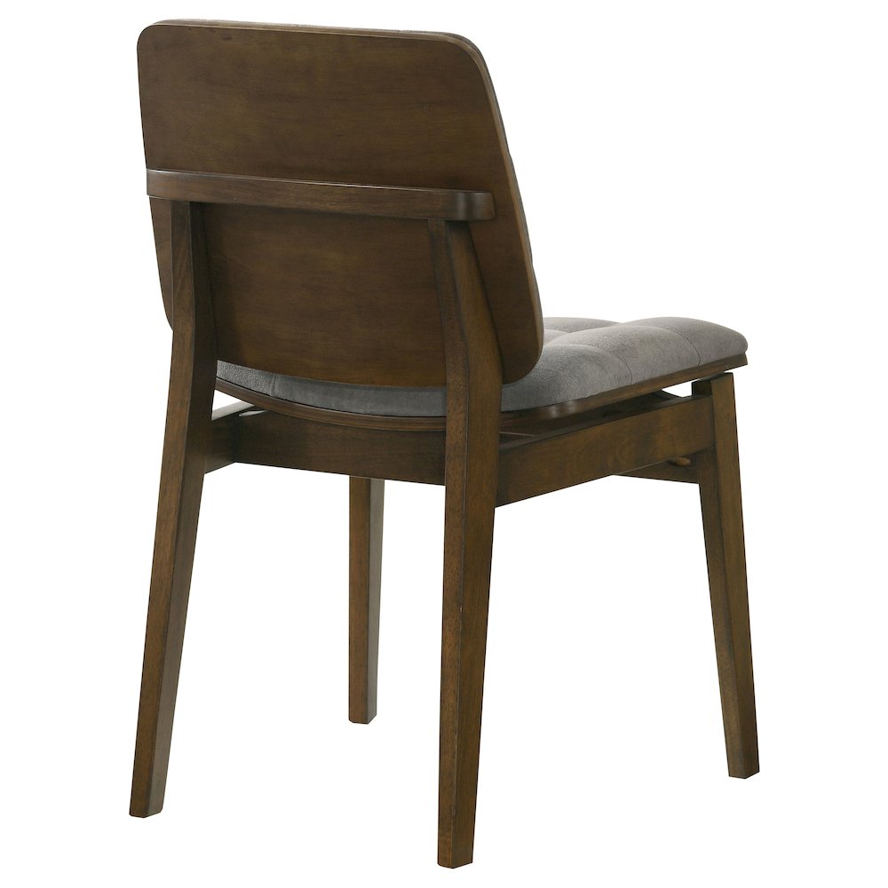 Redbridge Velvet Upholstered Side Chair Grey and Walnut (Set of 2). Picture 8