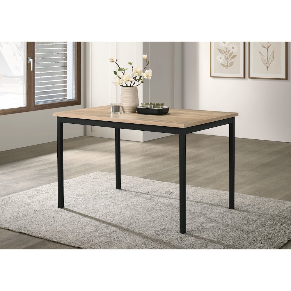 Garza Rectangular 48-inch Dining Table Greige Oak. Picture 2