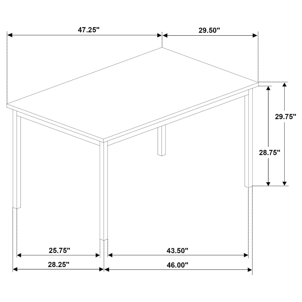 Garza Rectangular 48-inch Dining Table Greige Oak. Picture 8