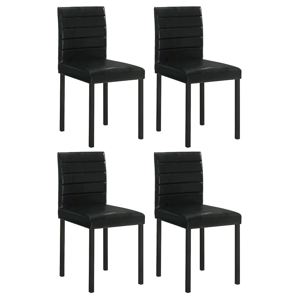 Garza Upholstered Dining Side Chair Black (Set of 4). Picture 1