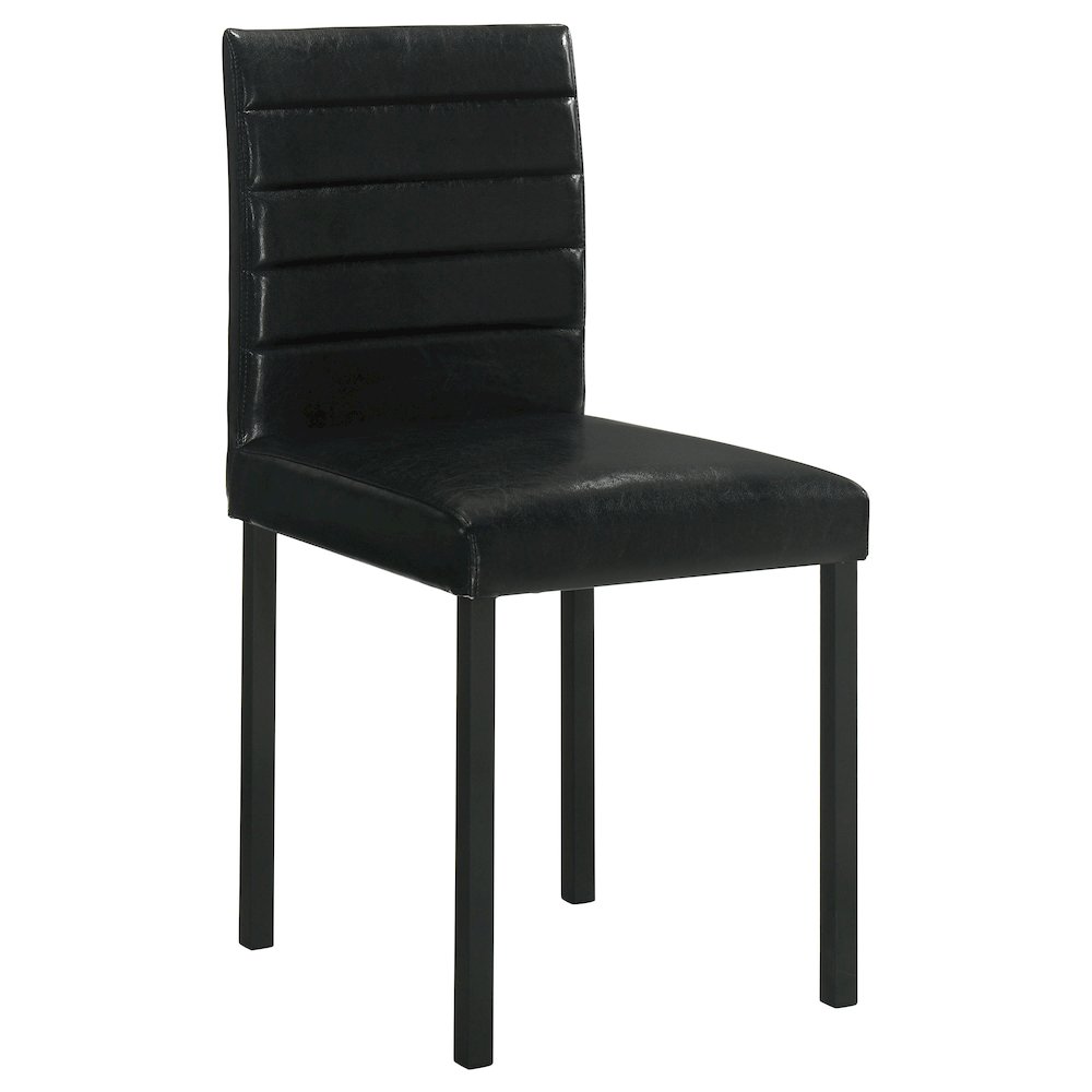 Garza Upholstered Dining Side Chair Black (Set of 4). Picture 3