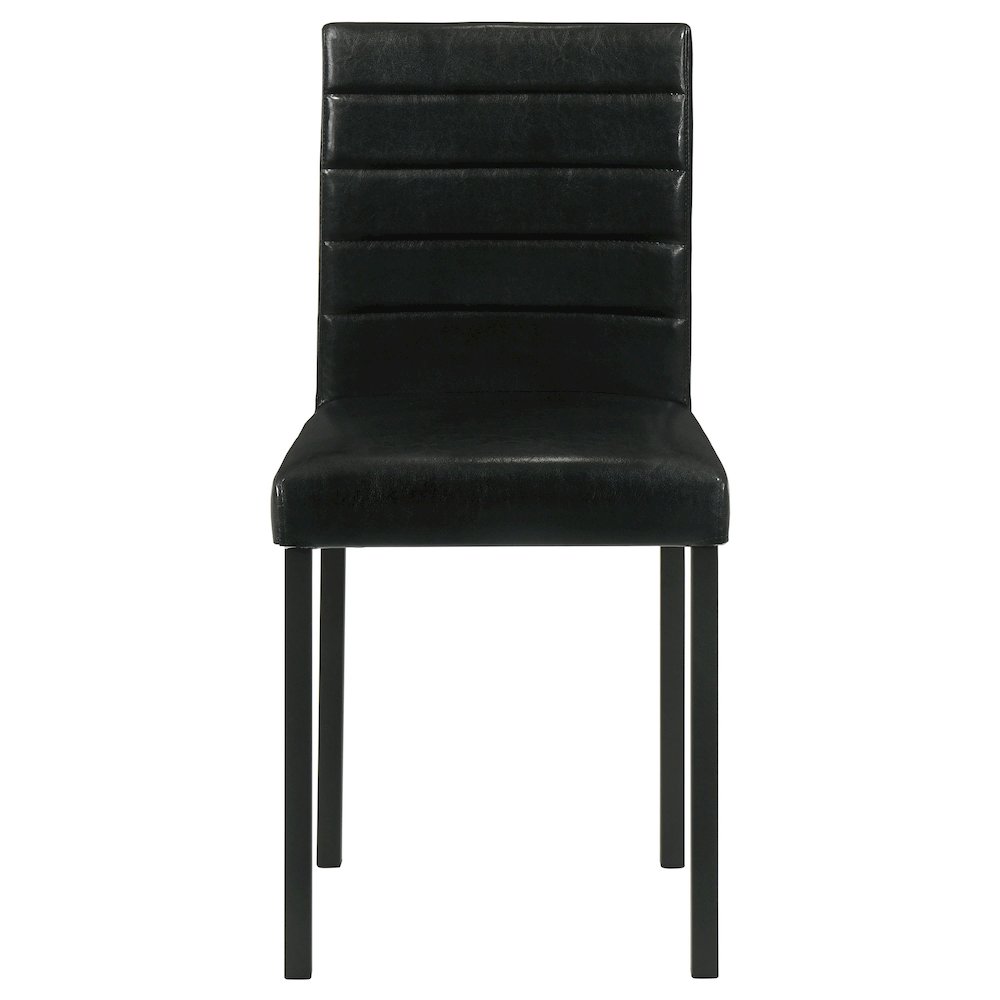 Garza Upholstered Dining Side Chair Black (Set of 4). Picture 4