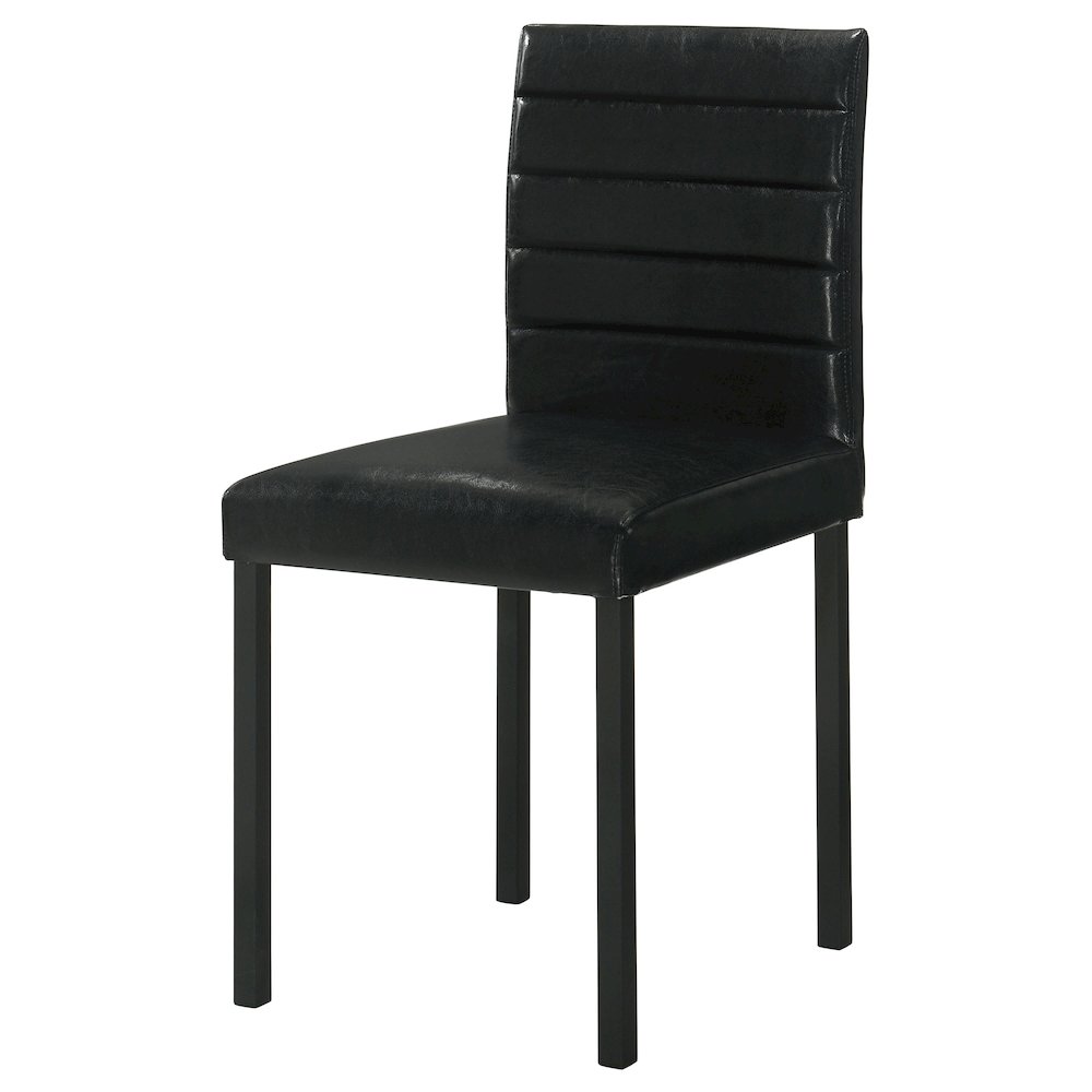 Garza Upholstered Dining Side Chair Black (Set of 4). Picture 5