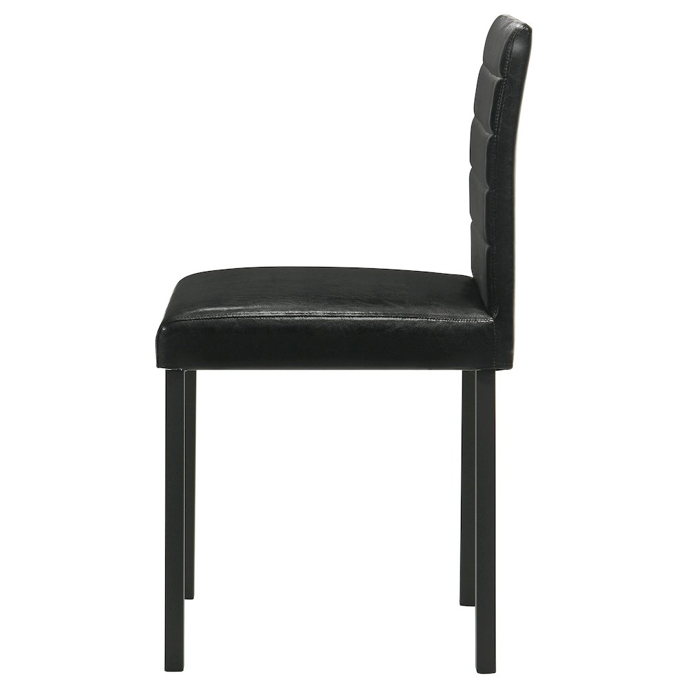 Garza Upholstered Dining Side Chair Black (Set of 4). Picture 6